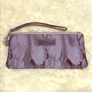 NWOT Brynn Capella purple Italian leather wristlet